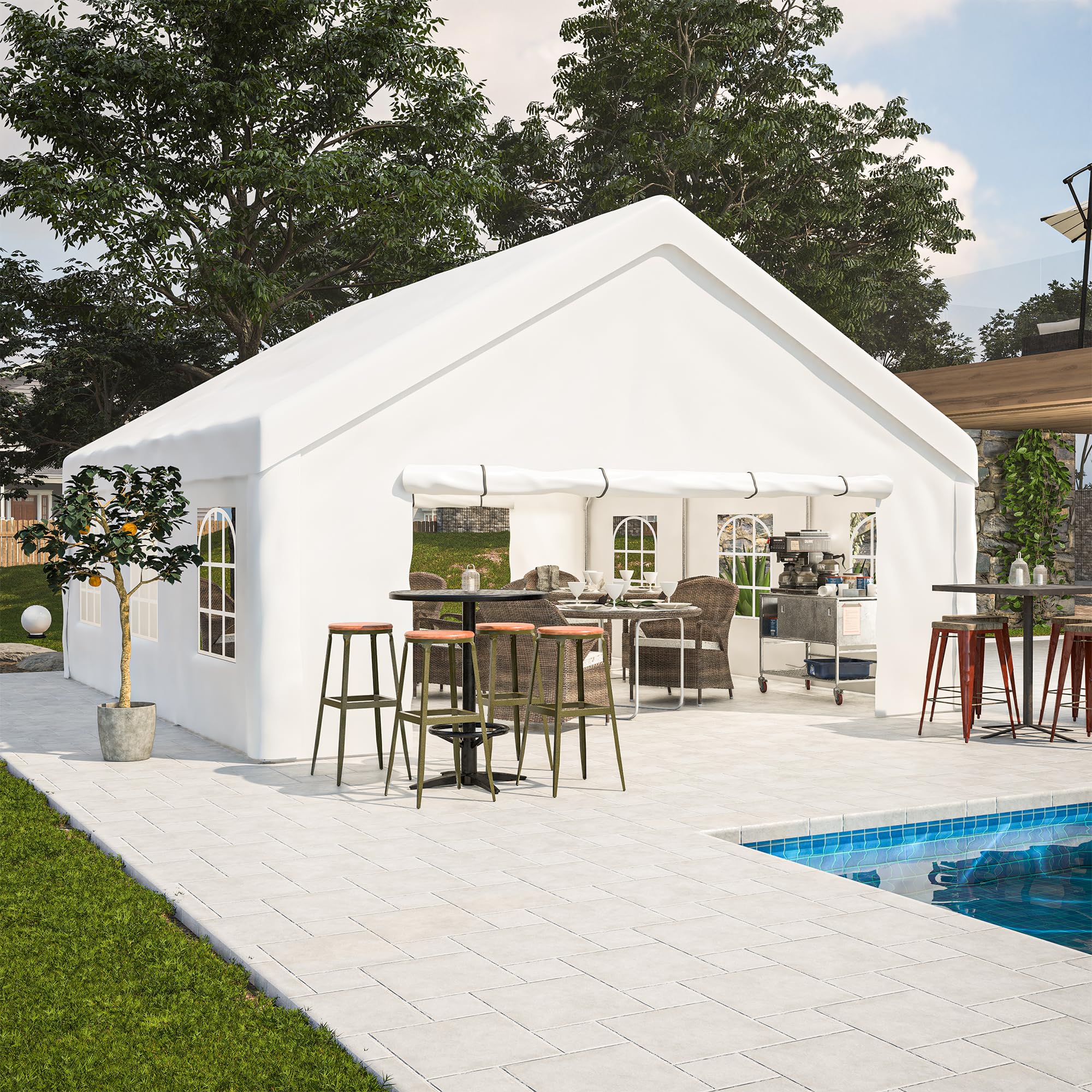 Amazon.com : 20x20ft Outdoor Heavy Duty Party Tent, Carport