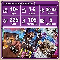 Vista 7 de Valeria Card Kingdoms Juego de mesa – Estrategia y rodar dados con gestión de recursos – Diversión para adolescentes, adultos, noche