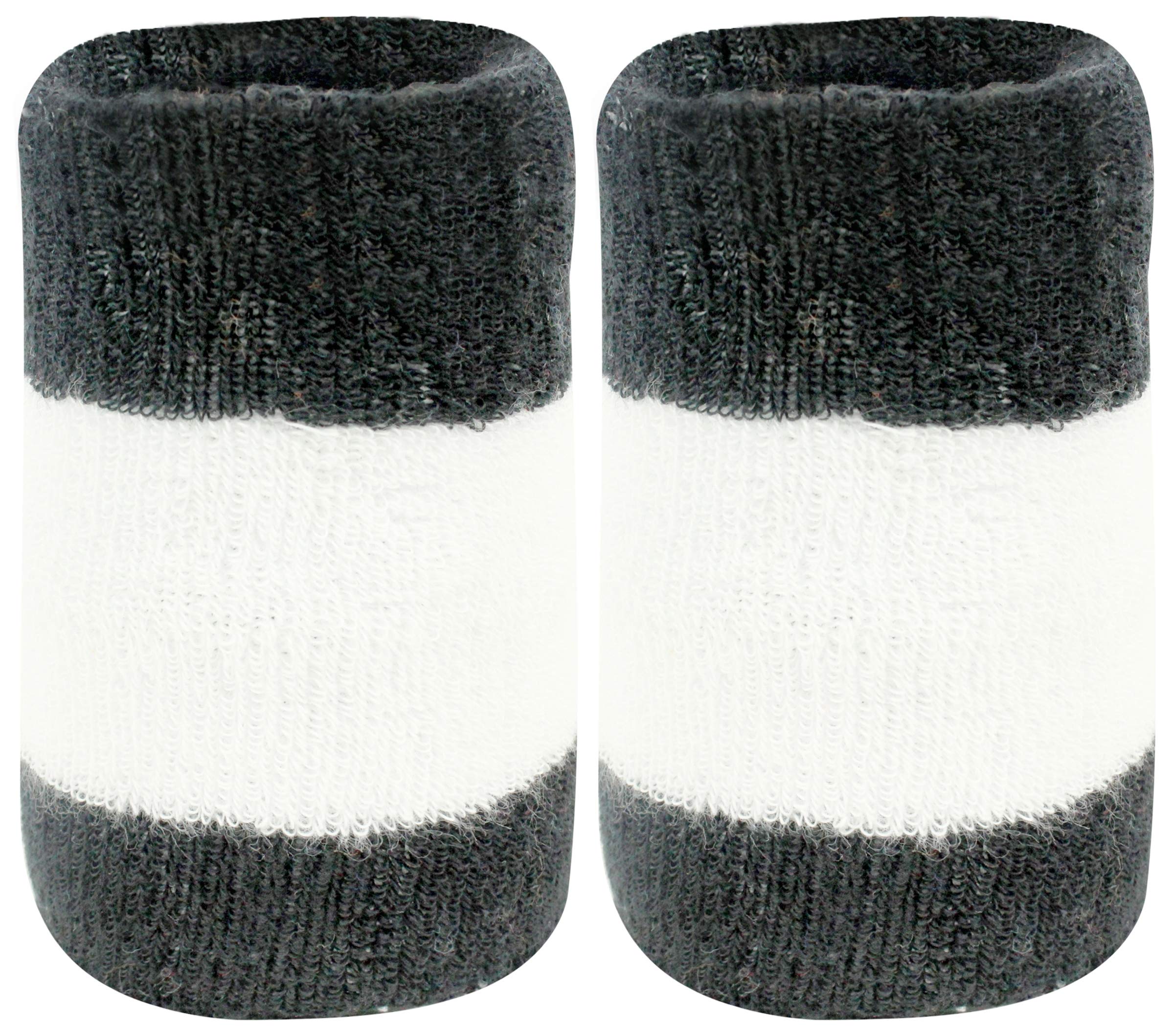 Neska Moda Unisex Pack of 2 Black and White Striped Cotton Wrist Band (B07WCGZHPM) Amazon Price History, Amazon Price Tracker