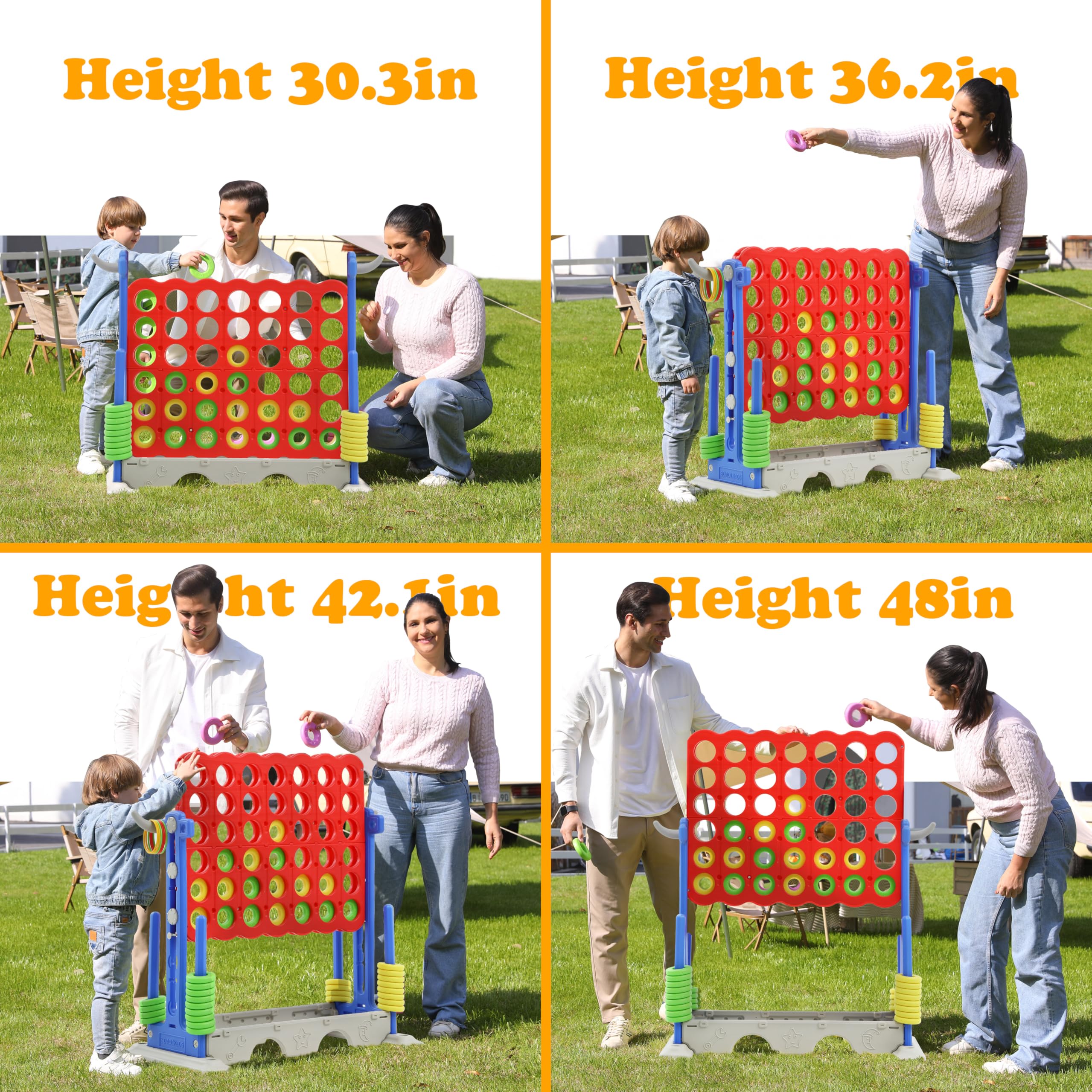 Giant Outdoor Games XJD Jumbo 4 To Score Giant Game Set 4 In A Row