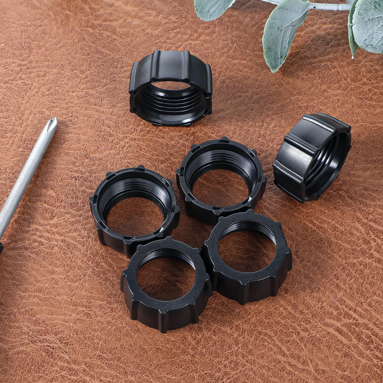 6 PCS Tightening Nut for Replacement Car Mount Screw-On for 17mm Ball Head, Car Phone Mount Replacement Parts Tightening Nut Ball Fixed Adapter Head Bracket Holder Ring for DVR Mobile Phone Holder