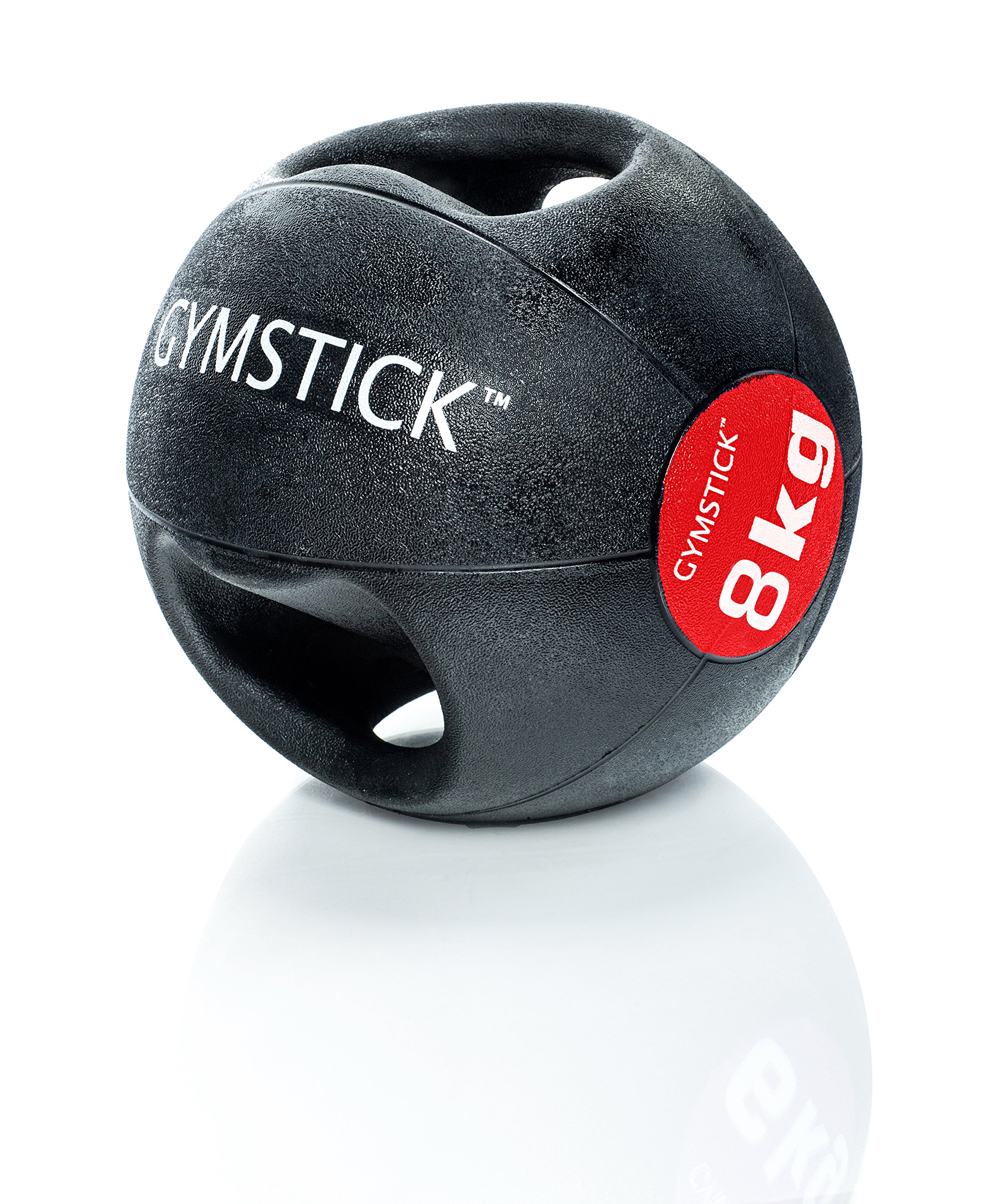 Gymstick - Balón Medicinal con Asas, diámetro de 25 cm, 8 kg, Colores Surtidos