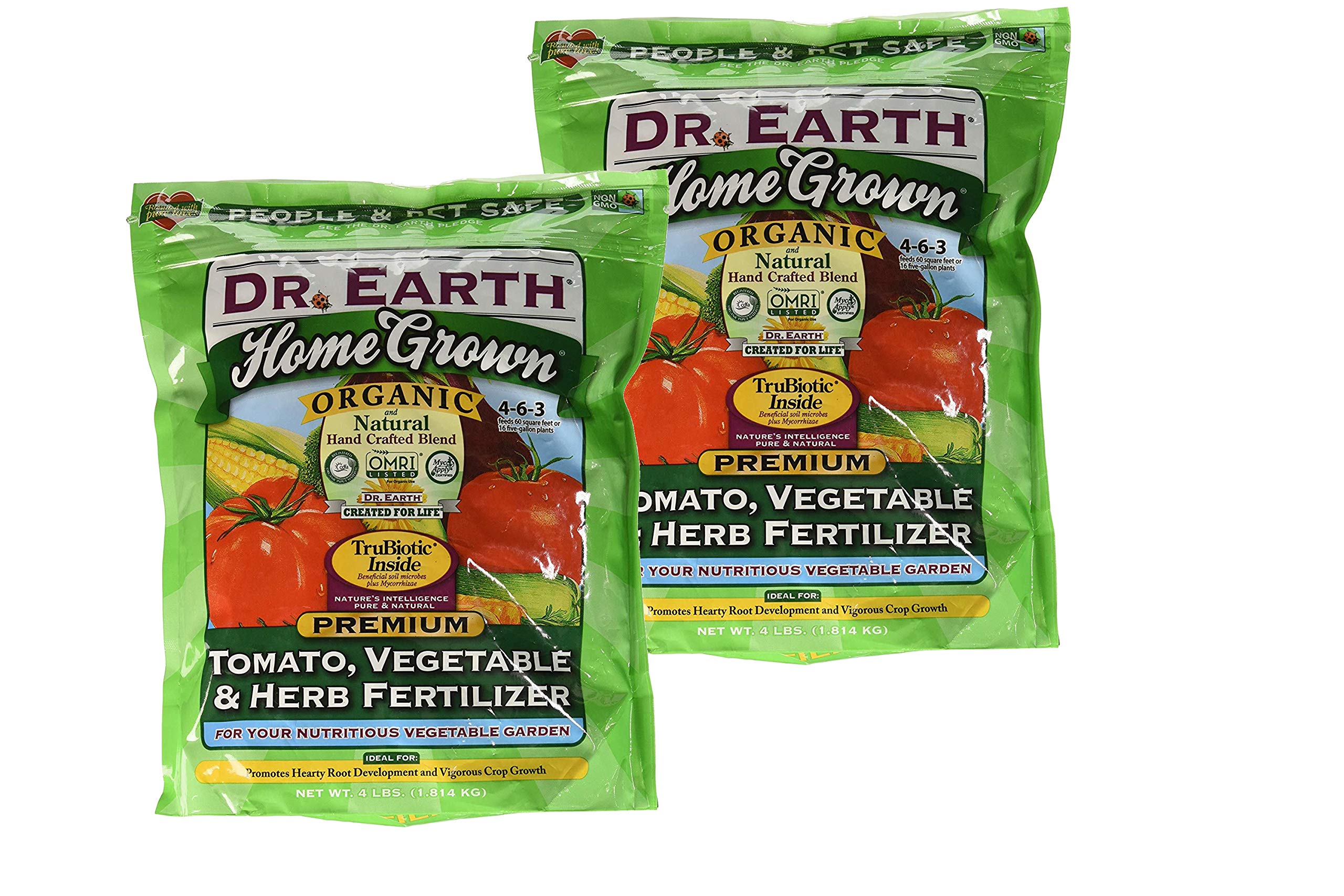 Organic 5 Tomato, Vegetable & Herb Fertilizer Poly Bag ((2 Pack) 4 lb)