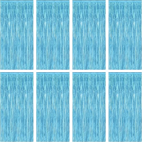 Miniatura 55 de Paquete de 2 telones de fondo de oropel rojo, cortinas de flecos de 3.28 pies x 7.05 pies, decoraciones de fiesta para aniversarios de boda