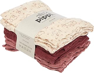 Pippi 6er Pack Unisex Baby Stoffwindel/Spucktuch/Mullwindel 65x65