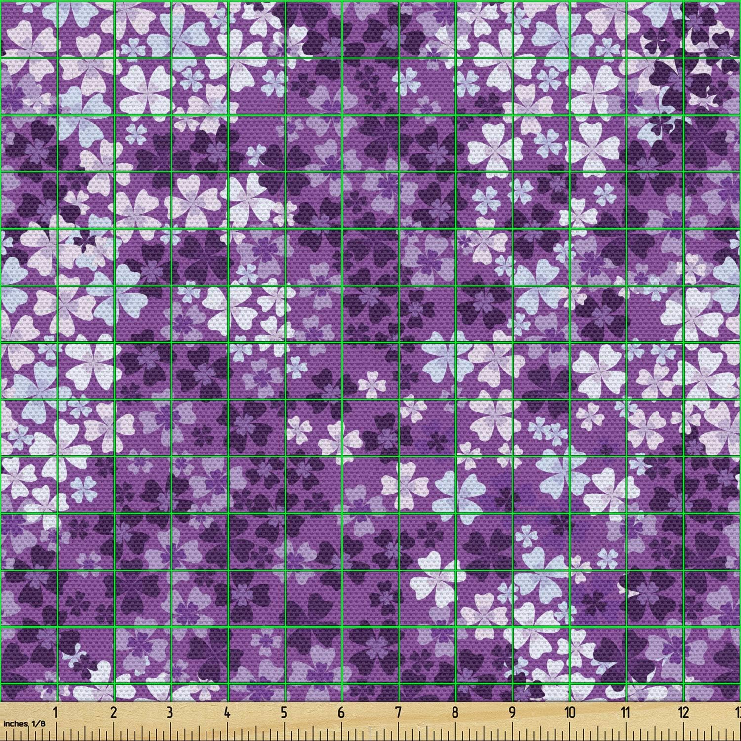 Ambesonne Flower Fabric by The Yard, Lilac Flowers Blossoms in Spring Romantic Meadow Happy Fun Countryside Print, Decorative Fabric for Upholstery and Home Accents, 2 Yards, Purple Blue