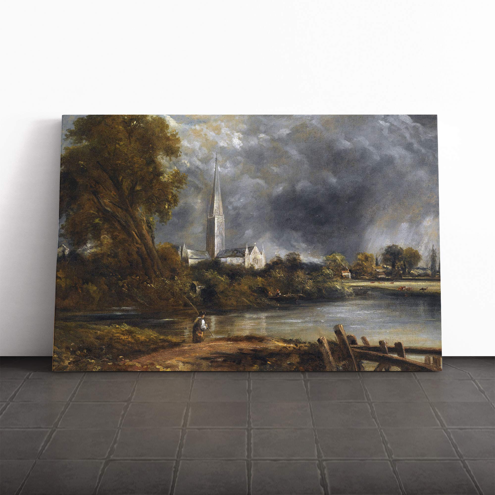 John Constable Salisbury Cathedral from The Meadows Canvas Print 30x20 Inch