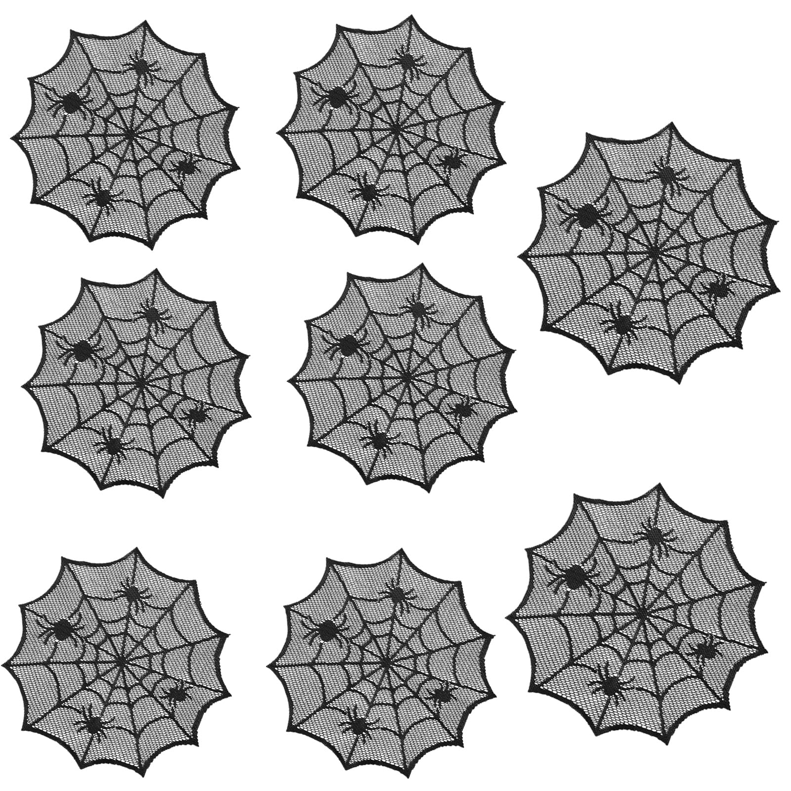 Laces Cobwebs Table Mats with Spiders Webs Pattern Placemat Home Accessory for Any Occasion Laces Table Mats