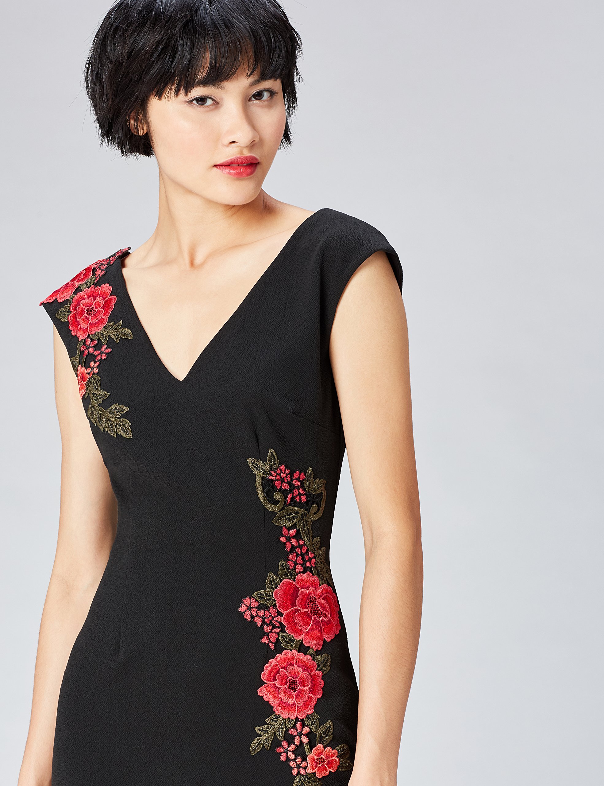 find. Rose Embroidered Bodycon Vestiti da Sera Donna Eleganti Donna