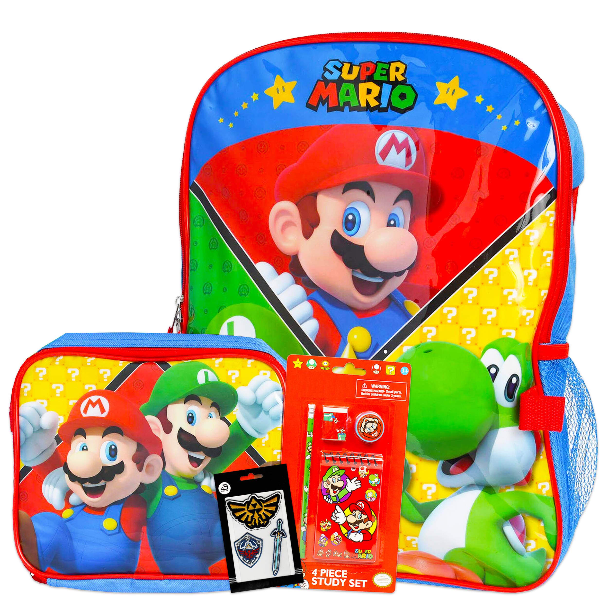 Buy Super Mario Backpack and Lunch Box Set for Boys Girls Kids Deluxe