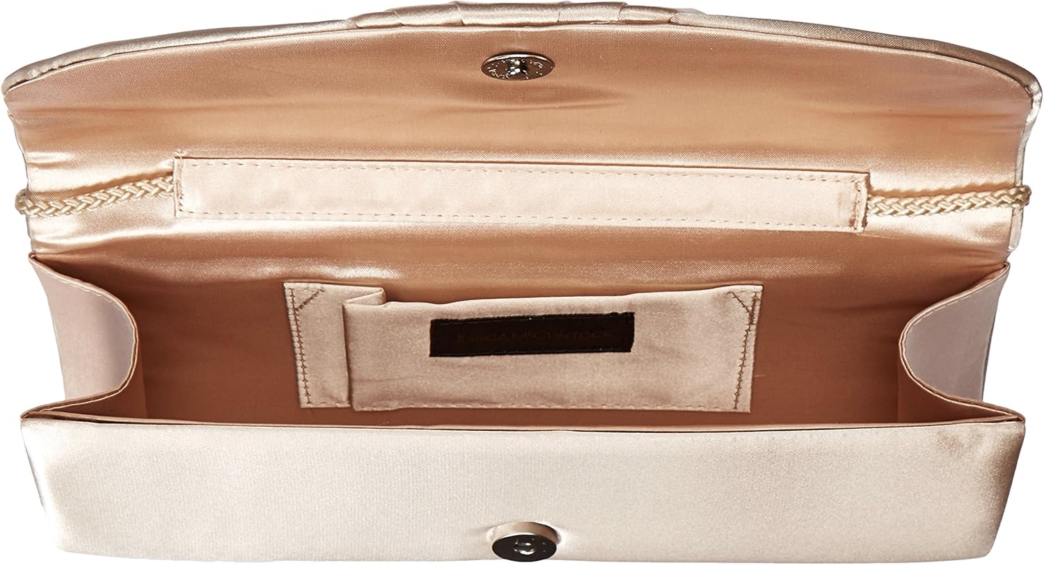 Jessica McClintock womens Angel Satin Tuxedo Flap Evening Clutch | Satin, Tuxedo - Image 6