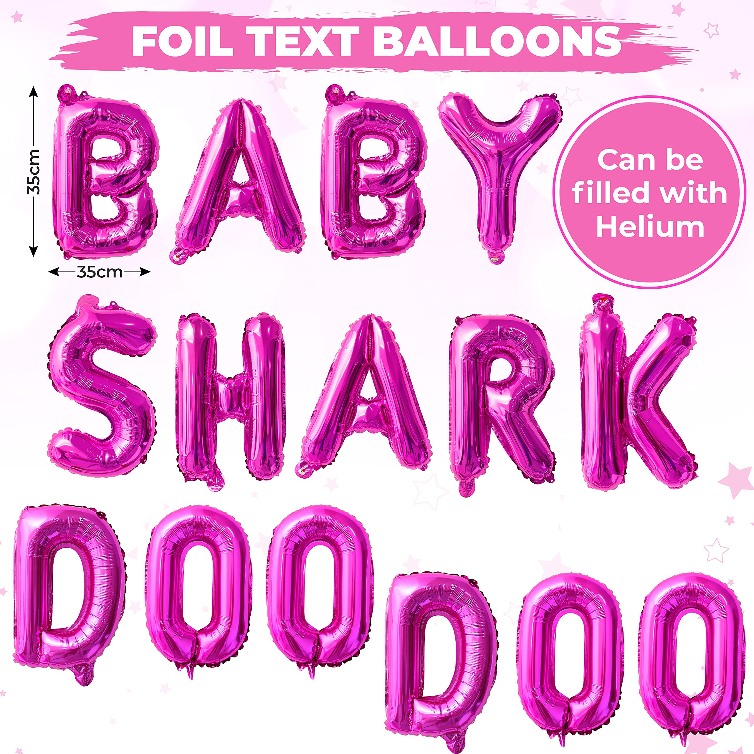 Pink Baby Shark Balloon Garland Arch Birthday Party Decoration Kit for