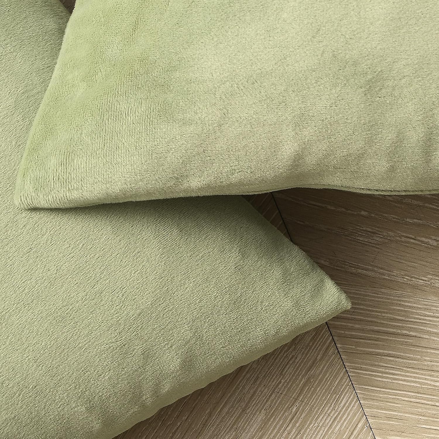 20x20 Velvet Pillow Covers Set of 2 Sage Green Decorative Square Throw Pillowcase Soft Solid Cushion Covers for Bedroom Living Room Outdoor Indoor Decoration - Image 7