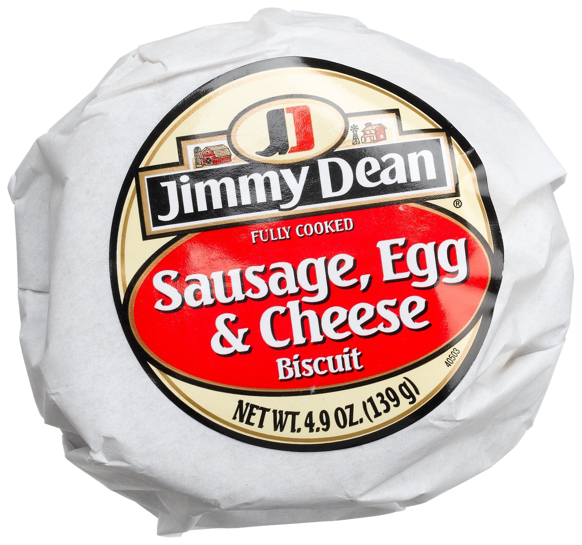 FrozenSausage Egg & Cheese Biscuit Sandwich, 4.9-Ounce Sandwiches (Pack of 12)