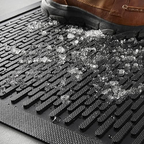 Miniatura 4 de Consolidated Plastics Tapete de goma para entrada al aire libre con respaldo antideslizante absorbe el agua entrada resistente grado comercial 35 x