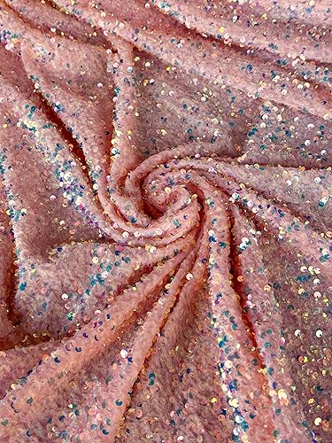 Miniatura 8 de Tela de terciopelo de lentejuelas iridiscentes, tela suave y elástica con lentejuelas brillantes, perfecta para costura, disfraces, tapicería y