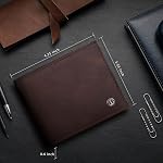 TRUSADOR Savona Portefeuilles pour hommes classiques en cuir bifold avec RFID Portefeuille pour hommes boîte cadeau, brun, classique