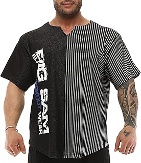 Men's Oversize T-Shirt, Cotton Fabric, Active Wear Short Sleeve Top