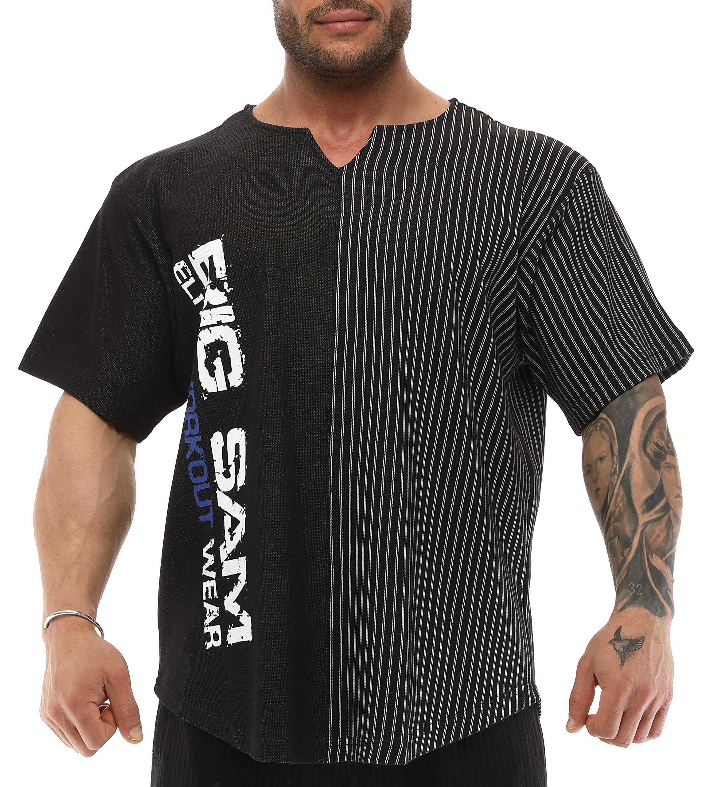 BIG SAM SPORTSWEAR COMPANYMen's Oversize T-Shirt, Cotton Fabric, Active Wear Short Sleeve Top