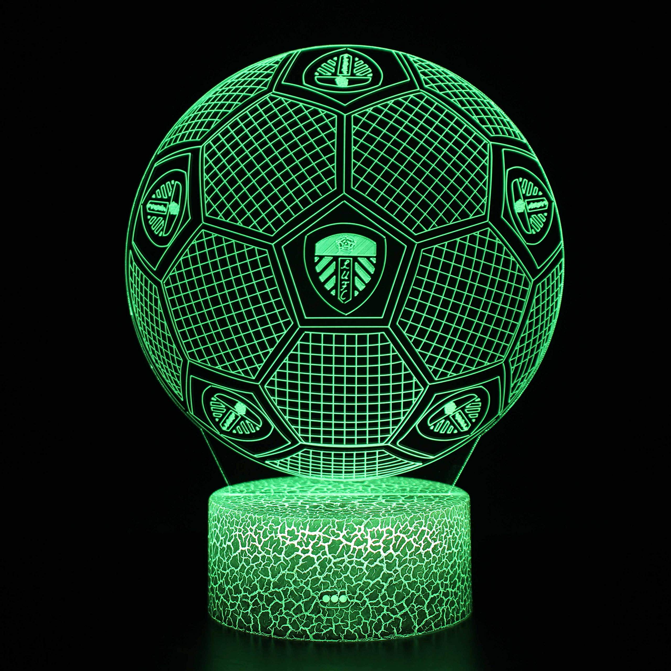 Five Major League Football Team 3D LED Multicolor Night Light Touch 7/16 Color Remote Control Illusion Light Visual Table Lamp Gift Light Team Leeds United