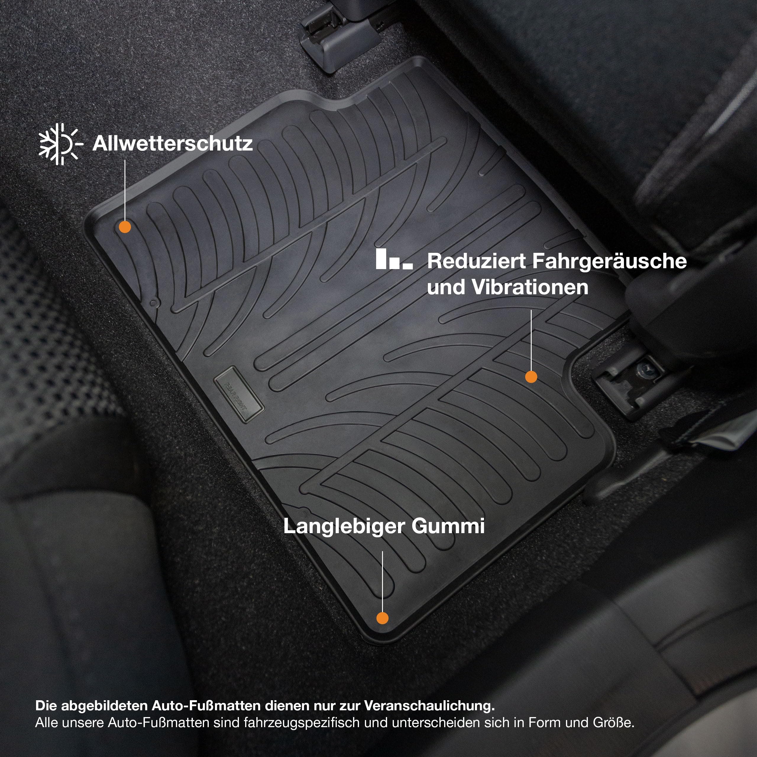 Travall Lot de tapis de sol pour Renault Symbioz (2024) - Accessoires d'intérieur - 100 % sur mesure - En caoutchouc antidérapant - Noir - Robuste et facile d'entretien