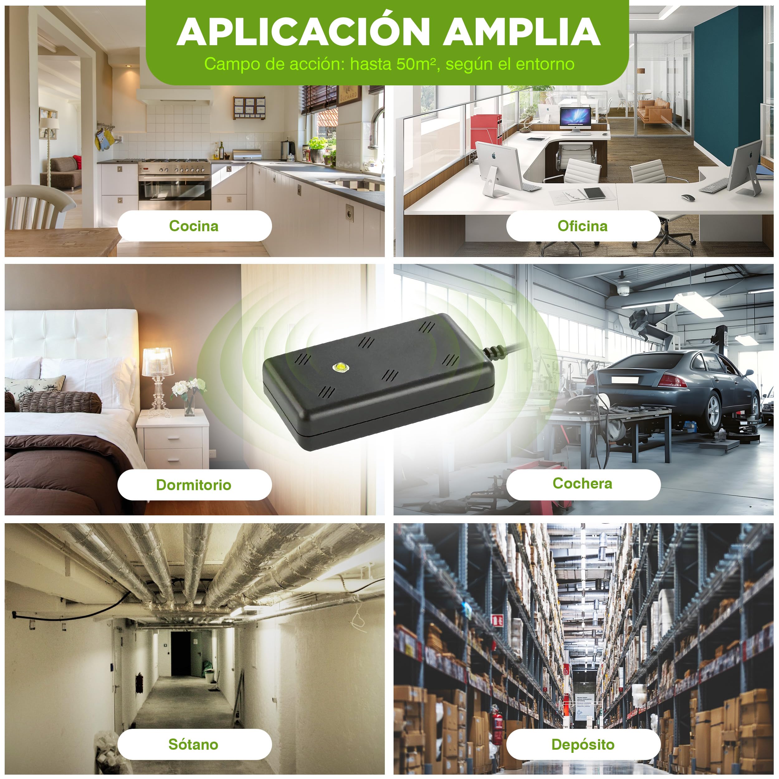ISOTRONIC Repelente de Martas con Luz LED y Ultrasonidos — Disuasivo para Áticos, Garajes y Casas — Protección contra Ratones y Ratas — Alcance Efectivo 50 m² — Pack de 3 Unidades