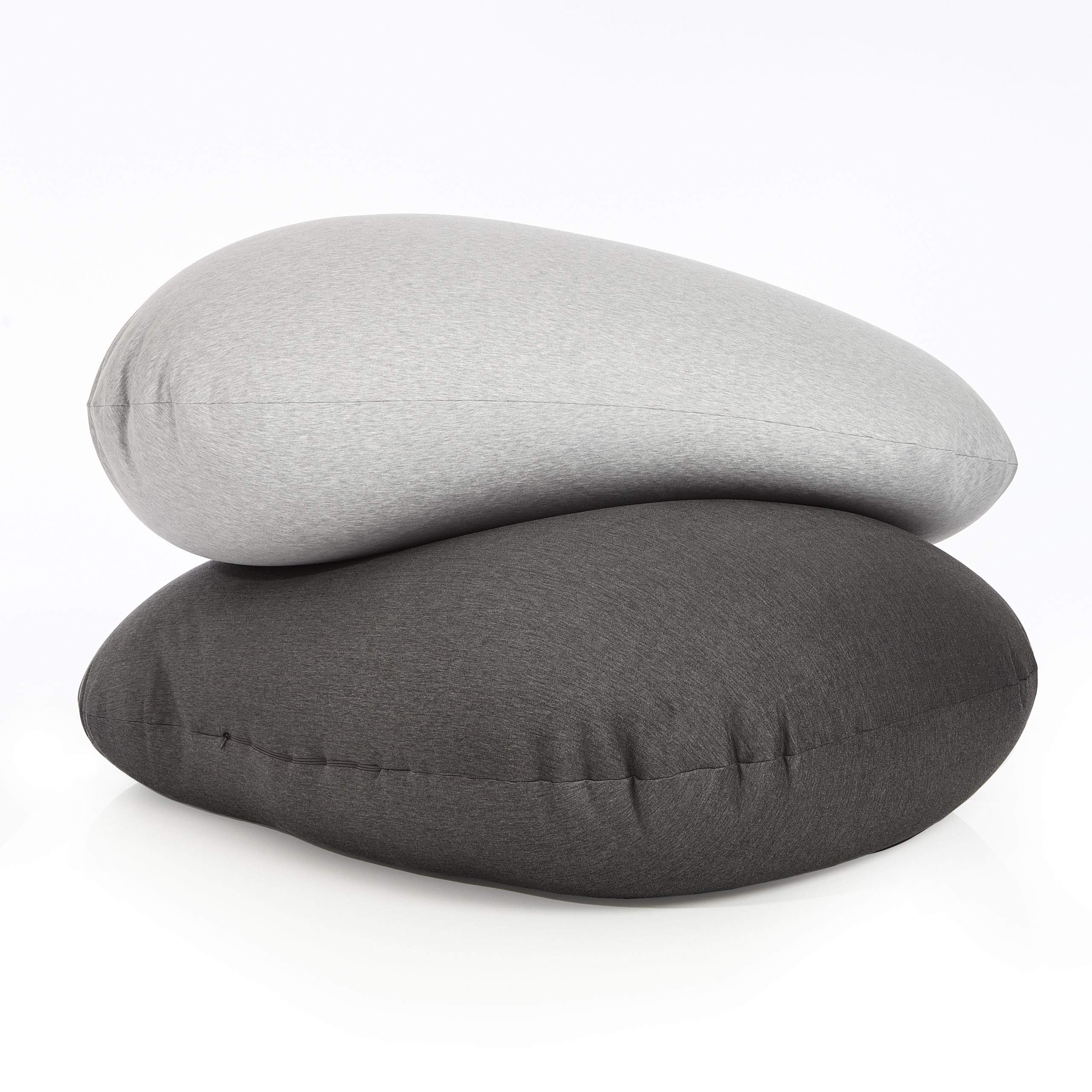 Lumaland Flexi Comfort Pouf Big | Bean Bag Premium Flexible | Coussin de siège 155 x 100 cm | Idéal pour s'allonger ou s'asseoir | Fauteuil & Canapé pour Enfants et Adultes [Gris foncé]