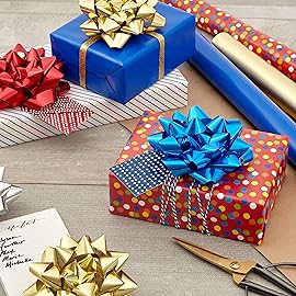 Hallmark Holiday Gift Bow Assortment (12 Bows) Sparkly Red, Blue, Gold, Silver for Christmas, Hanukkah, Birthdays, Weddings, Bridal Showers