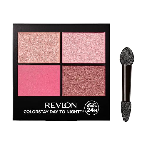 Revlon ColorStay Quad - Sombra de ojos de día a noche, paleta de sombras de larga duración con tonos de transición y sensación suave, a prueba de