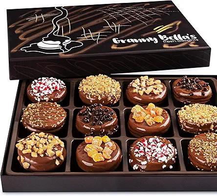 Christmas Chocolate Gift Baskets, Holiday Gourmet Covered Cookies,...