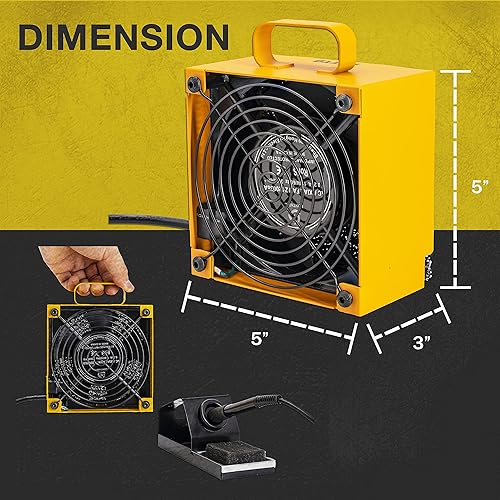 Miniatura 3 de Extractor de humo de soldadura KOTTO. Extractor de humo, para prevención, ventilador de trabajo para estación de soldadura