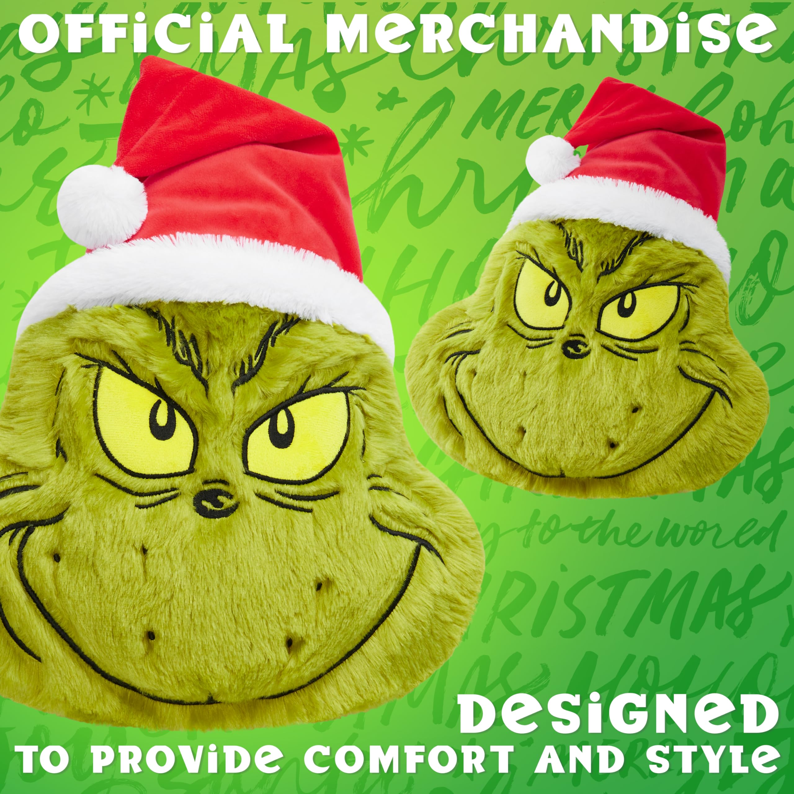 The Grinch 3D Peluche Cuscino da Divano, Decorazioni Natalizie 52x34.5x10.5cm