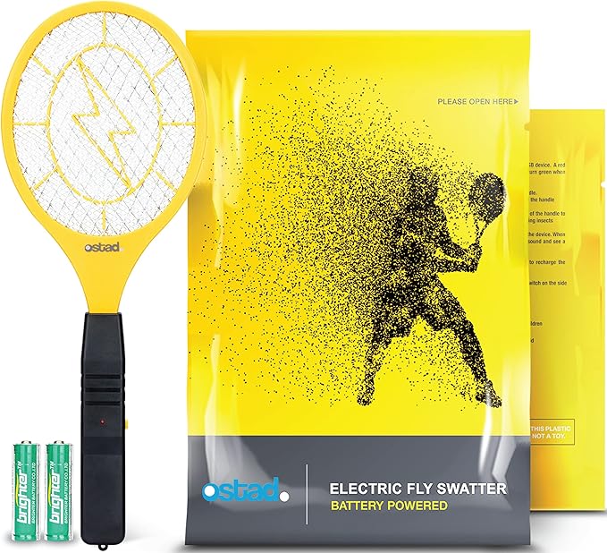 Electric Fly Swatter Racket Indoor Bug Zapper for Home, Fly Zapper, Mosquito