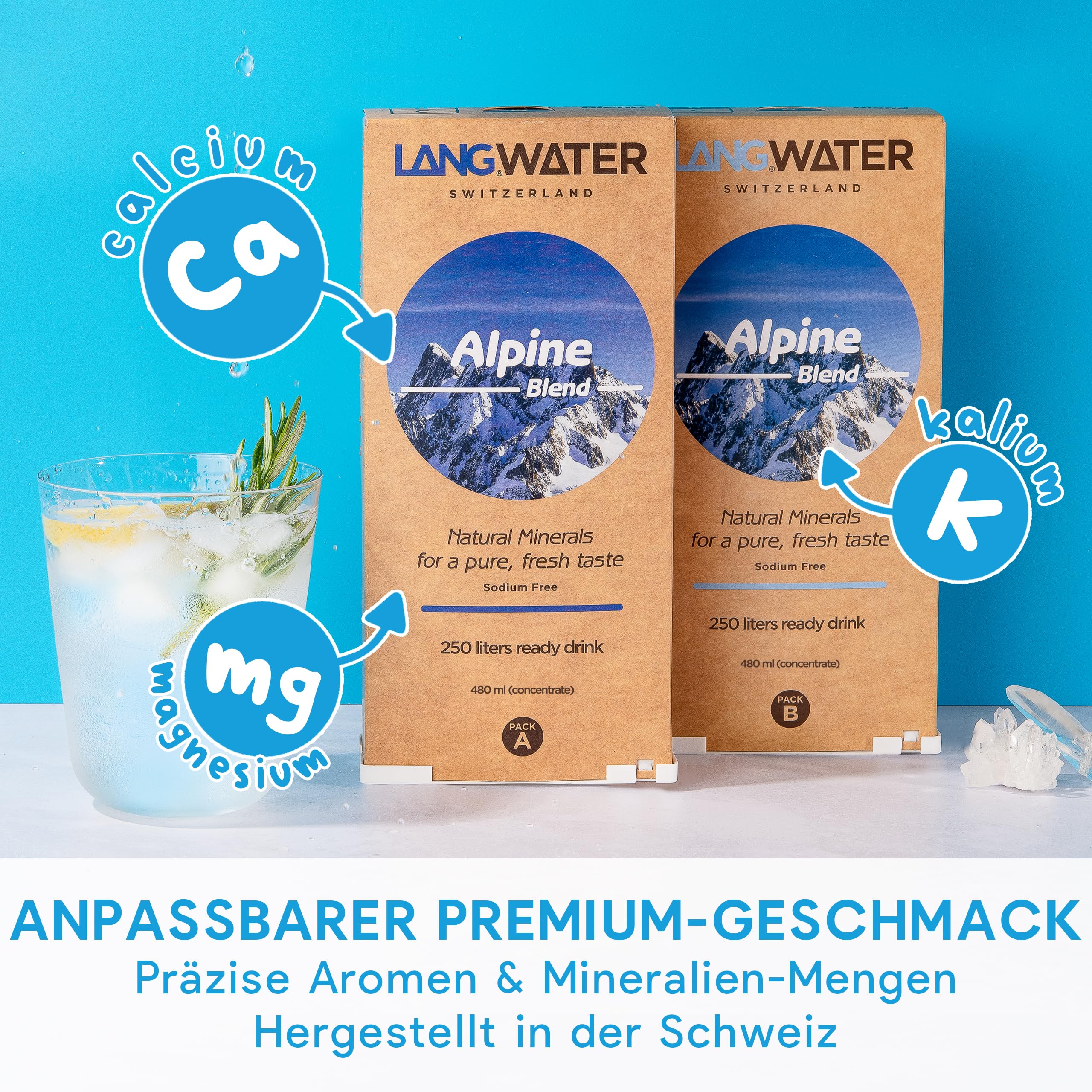 LANGWATER TheWell 2 Umkehrosmoseanlage Auftisch mit Mineralisierung, Heißwasserspender, 4-stufigem Wasserfilter NSF58 RO UV
