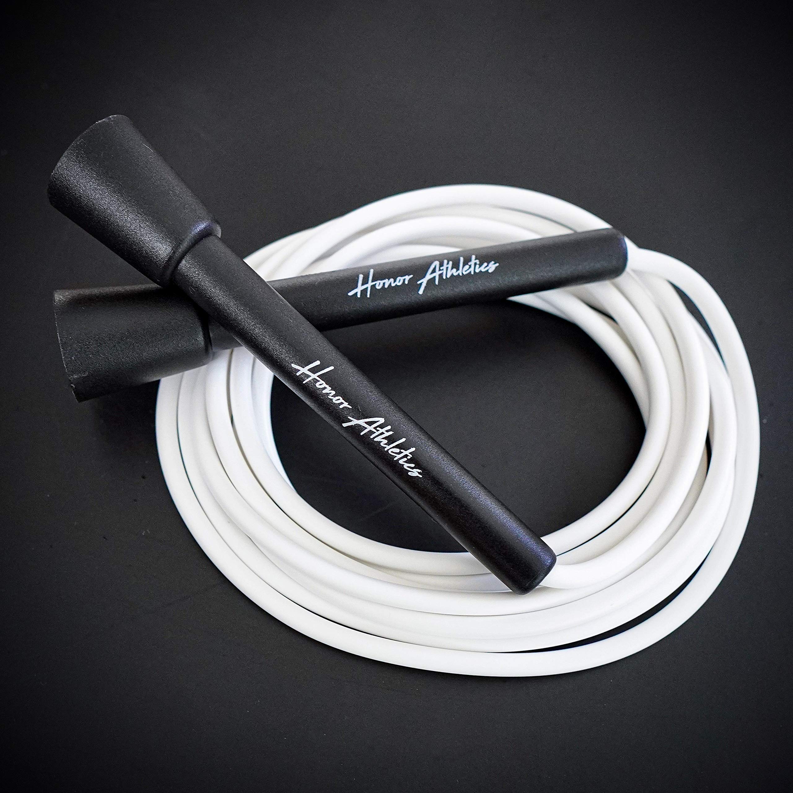 Honor Athletics Speed Rope, Skipping Rope - Best for Double Under, Boxing, MMA, Cardio Fitness Training Condition - Adjustable 10ft - Jump Rope