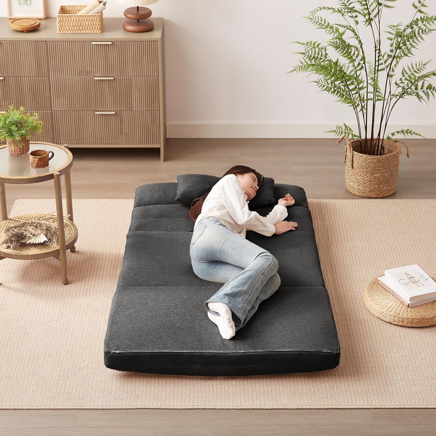 折りたたみ ソファベッド 幅103cm リクライニング 5段階 コンパクト