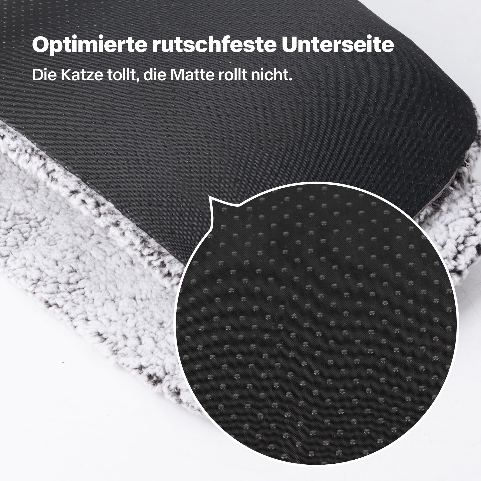 Pet Prime Fensterliege für Katzen, Kühlmatte für Katzen,rutschfestes Katzenbett mit 2 Bezügen (kühl & warm), 90x28 cm, machinenwaschbar, grau
