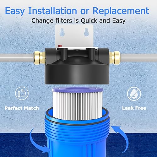 Miniatura 5 de Cartucho de filtro de agua de 20 micrones para toda la casa, filtros de sedimentos plisados para agua de pozo, repuesto para cartuchos FXHSC,