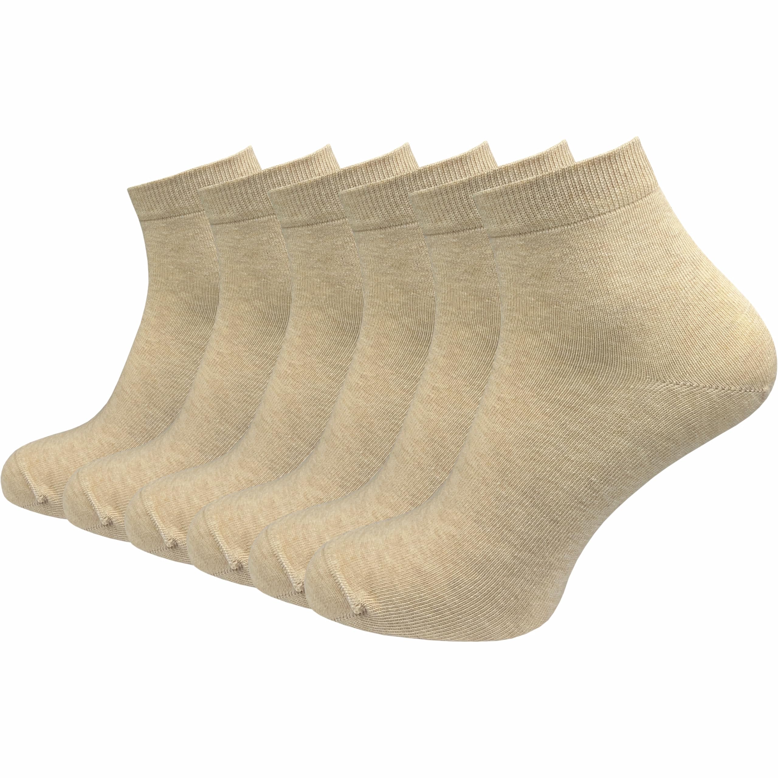 GAWILO Chaussettes quarter 100% coton pour femmes (6 ou 10 paires) | Plus longues que des socquettes, couvrent la cheville