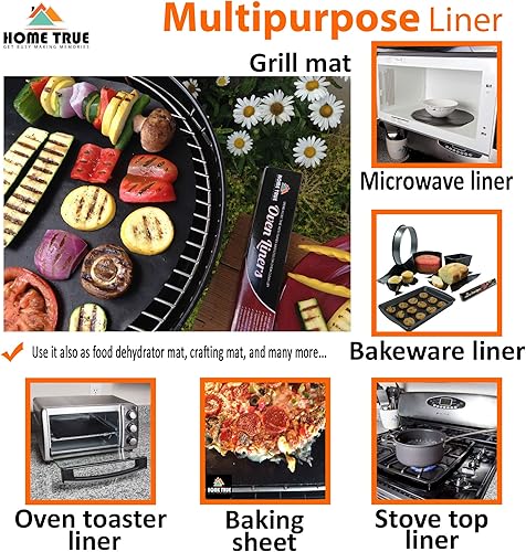 Miniatura 5 de Home True Tapete para hornear, silicona, sin PVC, rectangular, negro, 70 x 16.25 pulgadas