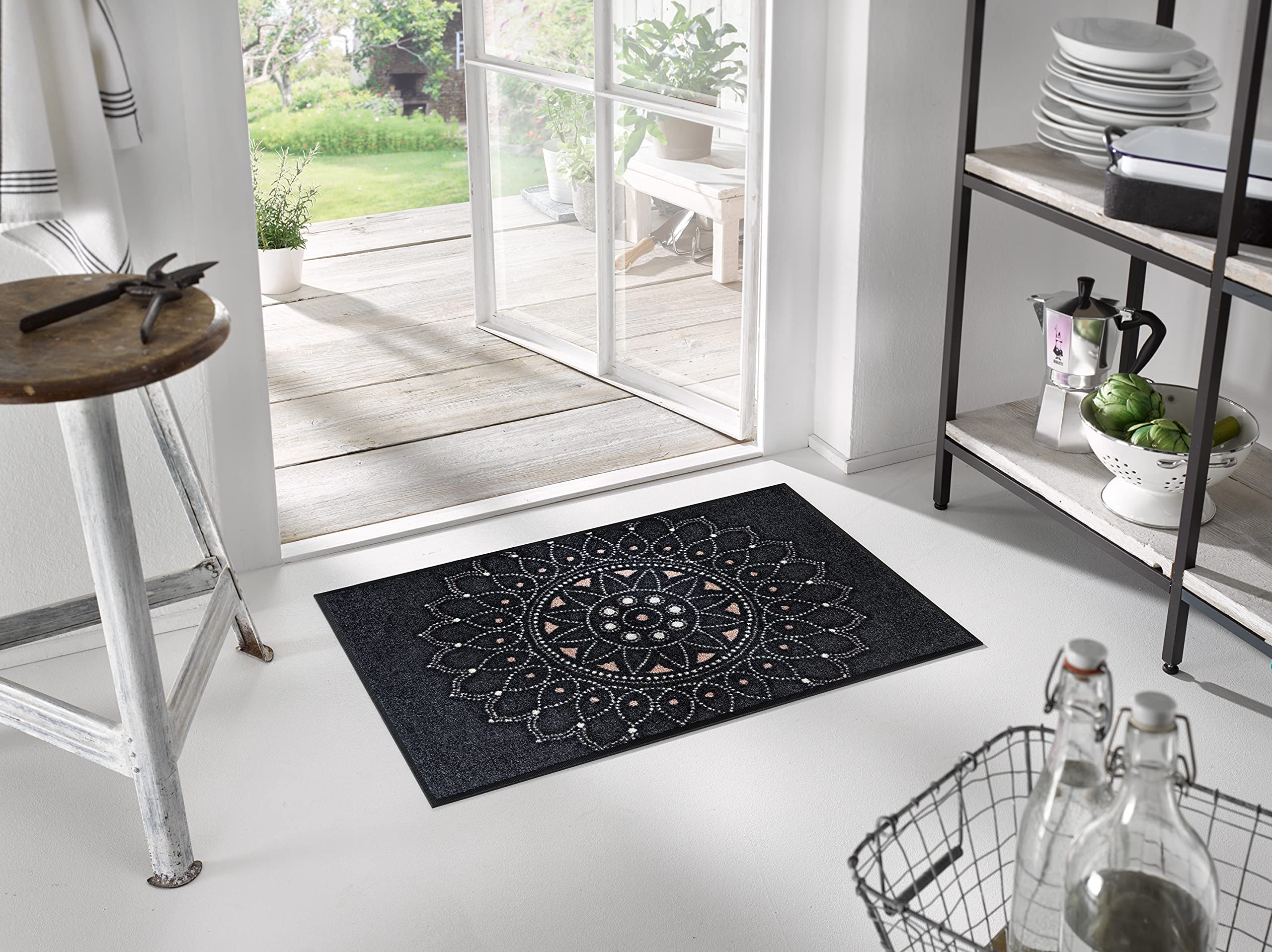 wash+dry tappeto Purnima 50x75cm, adatto per interni ed esterni, lavabile