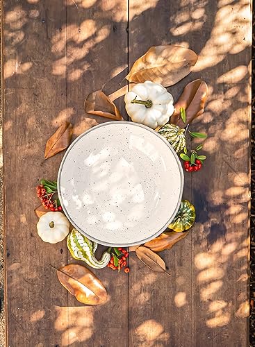 Miniatura 8 de TarHong Retreat Pottery - Tazón bajo de bambú blanco, 9 pulgadas de diámetro, 34 onzas, mezcla patentada de materiales de fusión (bambú en polvo y