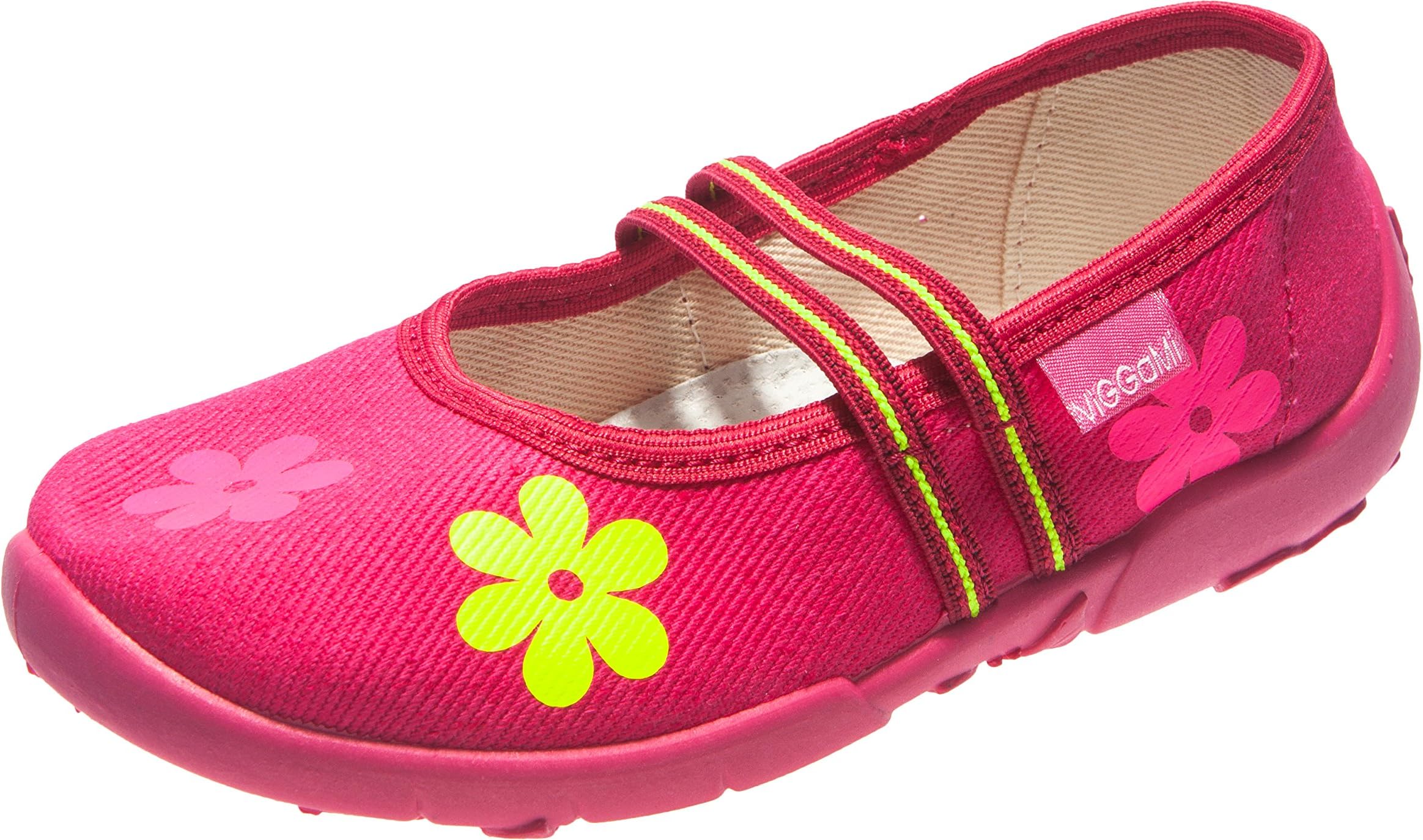 VIGGAMI Girls Slippers Ballerinas Victoria(Pink, EU 35 = UK 2,5)