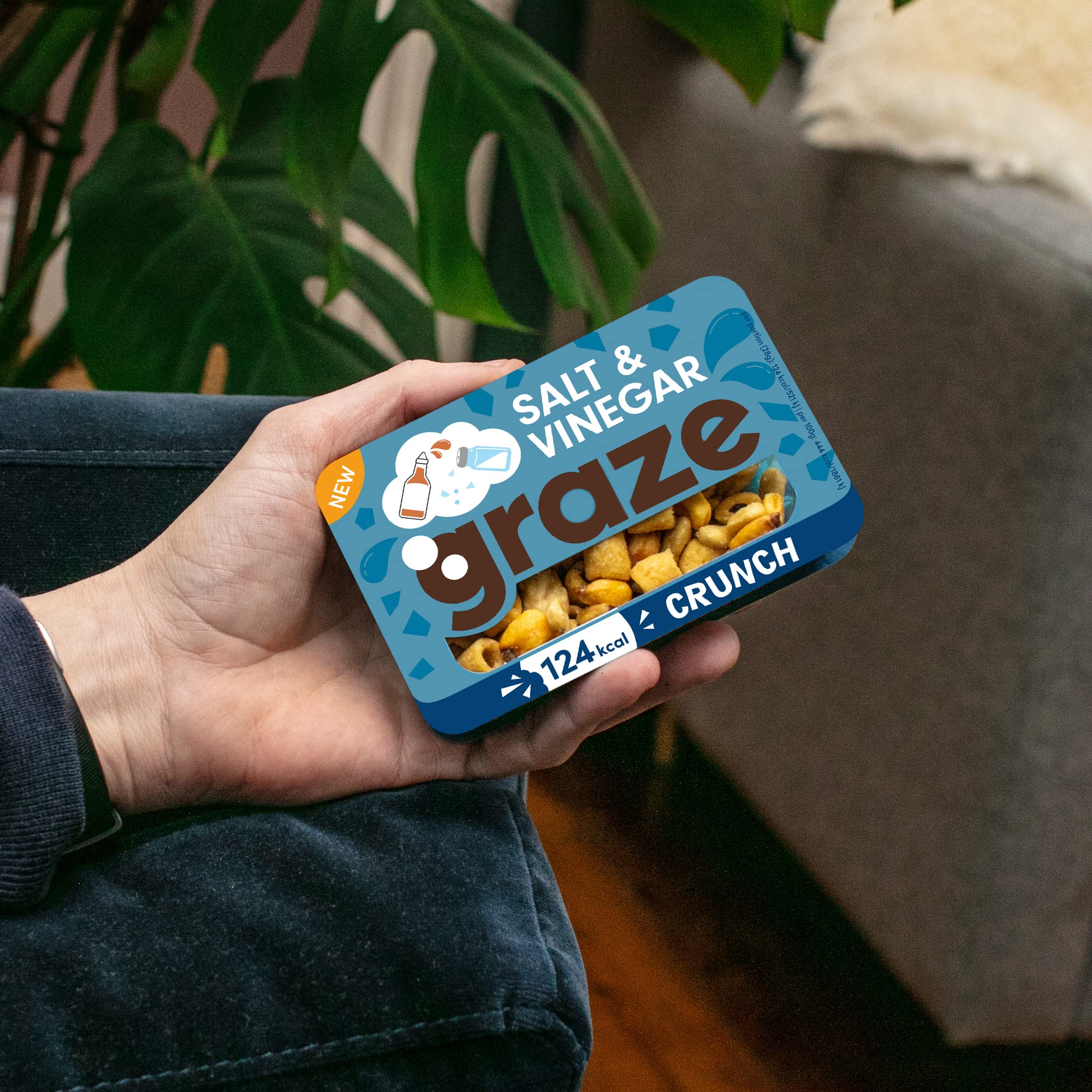 Buy Graze Salt & Vinegar Crunch - Vegan Savoury Healthy Snacks, High in