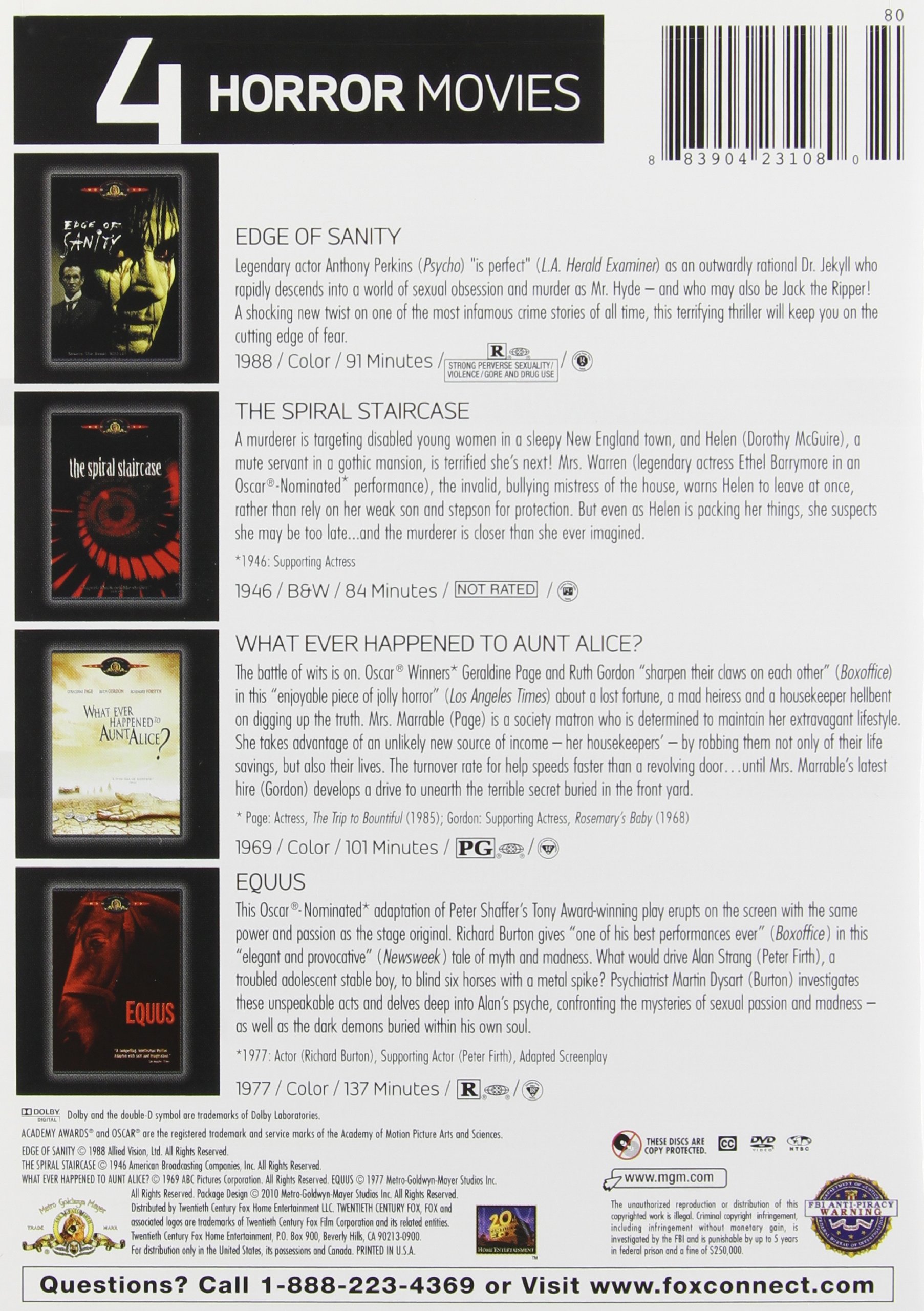 Horror Movies 4-Pack 3