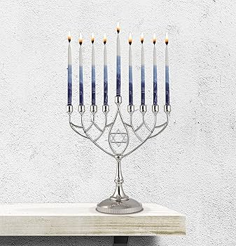 Amazon.com: Traditional Classic Geometric Hanukkah Menorah 9