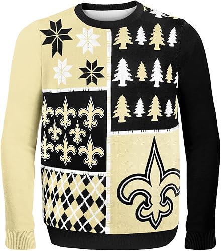 Miniatura 22 de FOCO NFL Unisex-Adult NFL Busy Block Ugly Sweater
