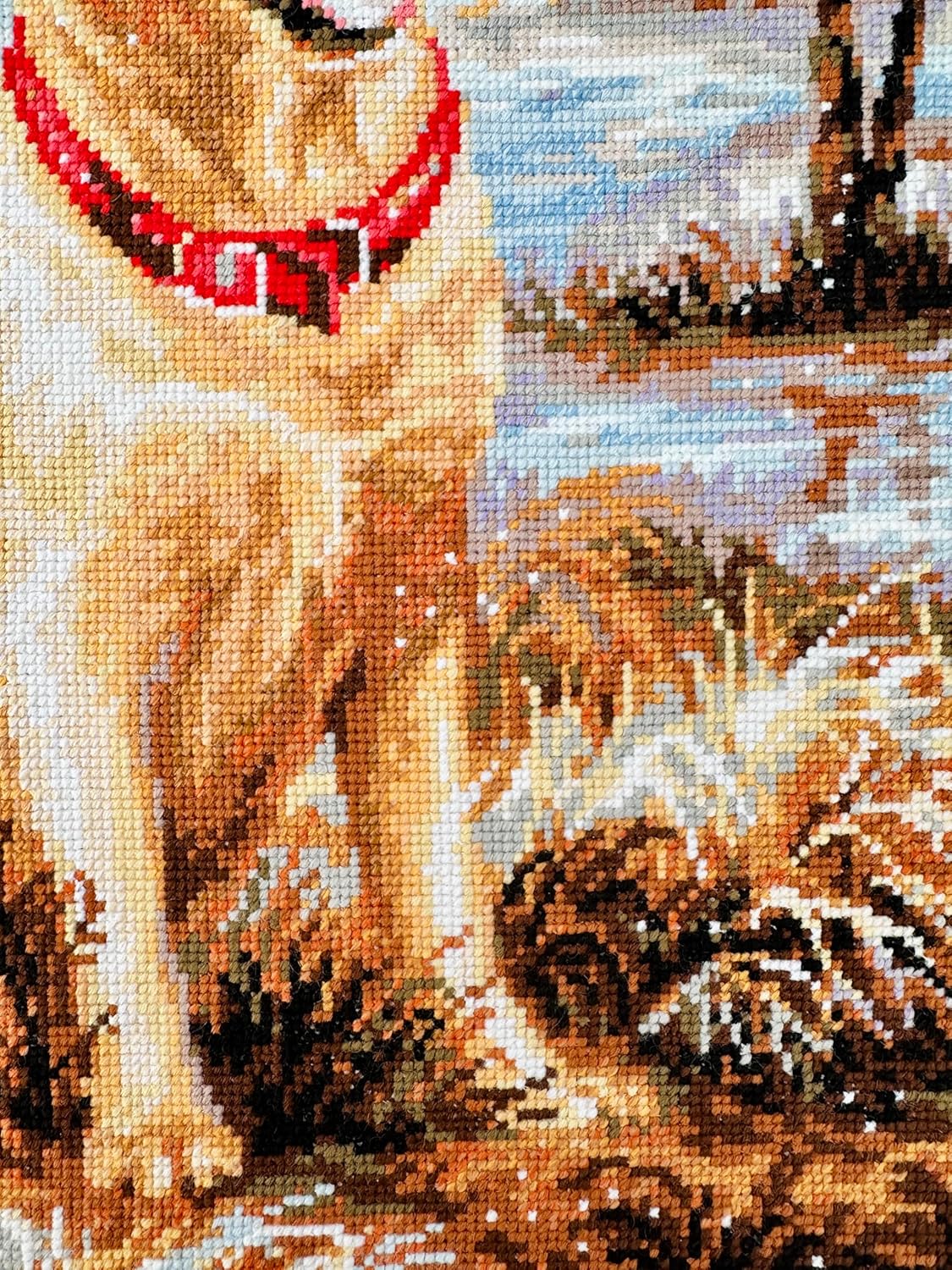 RIOLIS - Labrador 1399, Dogs Cross Stitch Kits 11,81" x 15,75", Counted Cross Stitch Kits, Counted Cross Stitch Kits for Beginners & Advanced, Cross Stitching Kits for Adults, Dog Embroidery Kit