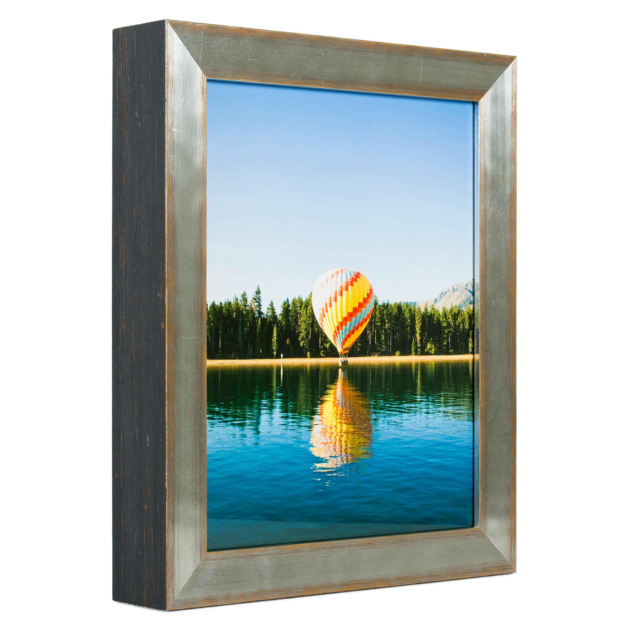 Craig Frames Siena, Contemporary Silver Picture Frame, 16 by 20-Inch
