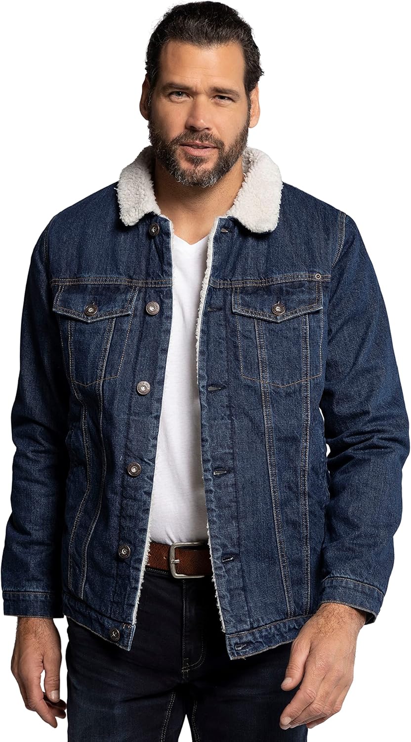 Black Denim Trucker Sherpa Denim Jacket Stand Up Collar Wrangler Boys  Western Styled Sherpa Lined Denim Jacket Size Large